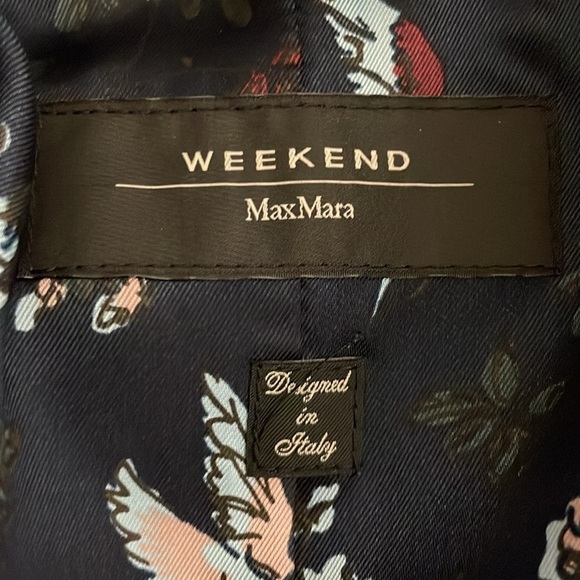 Weekend Max Mara Single Breasted Blazer Size 6 Plaid Navy Business Italy - Picture 6 of 7